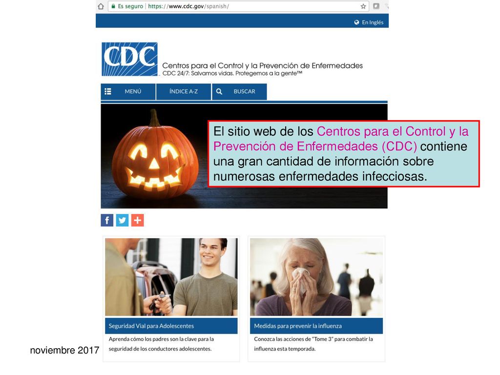 El sitio web de los Centros para el Control y la Prevención de Enfermedades (CDC) contiene una gran cantidad de información sobre numerosas enfermedades infecciosas.