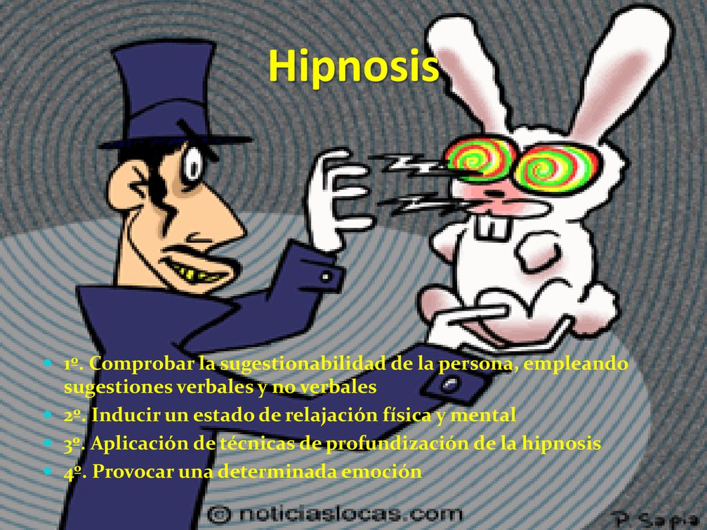 Hipnosis 1º. Comprobar la sugestionabilidad de la persona, empleando sugestiones verbales y no verbales.