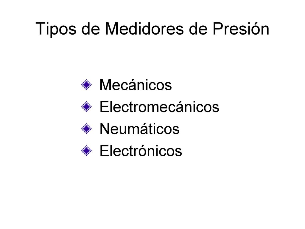 Tipos de Medidores de Presión