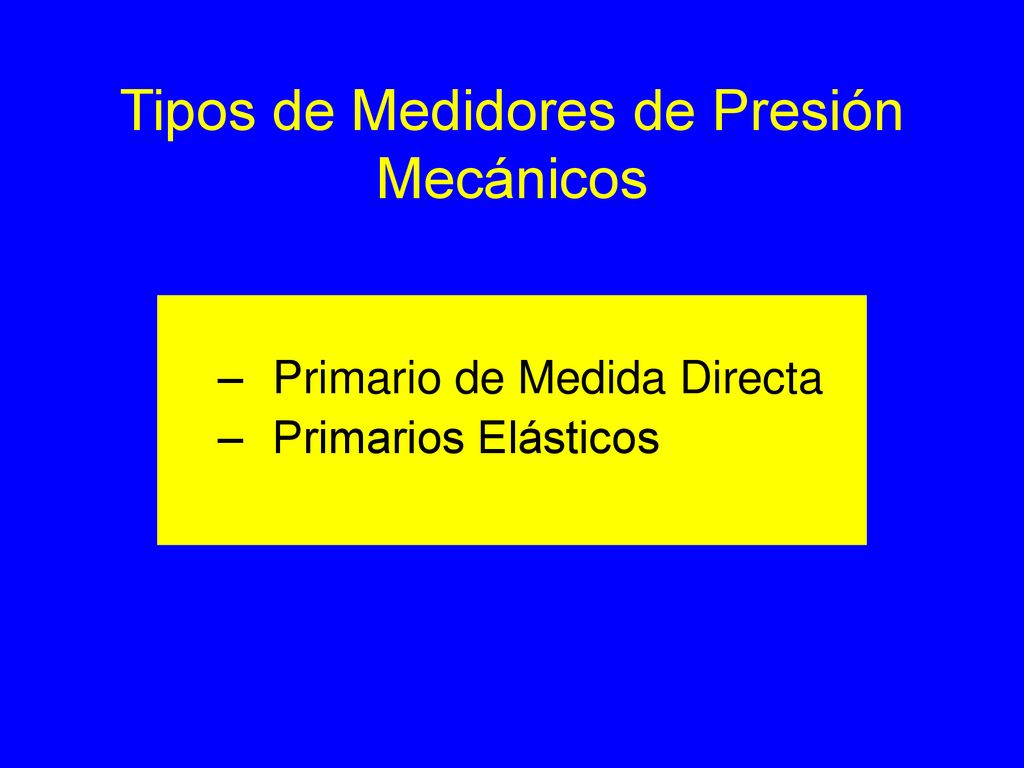 Tipos de Medidores de Presión Mecánicos