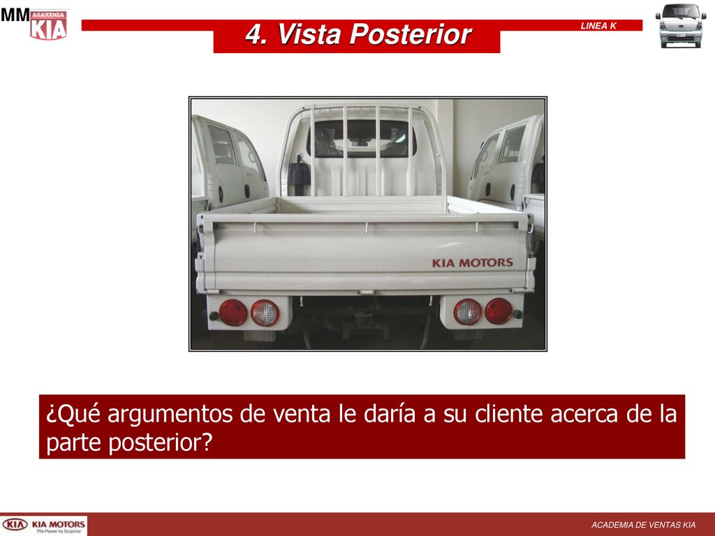 MM 4. Vista Posterior ¿Qué argumentos de venta le daría a su cliente acerca de la parte posterior