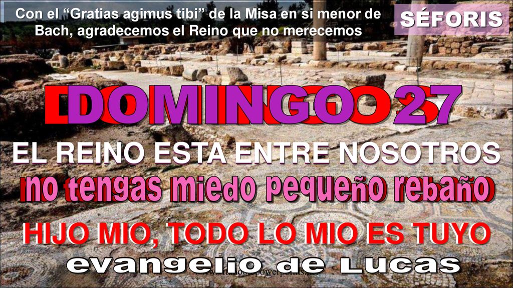 EL REINO ESTA ENTRE NOSOTROS EL REINO ESTA ENTRE NOSOTROS