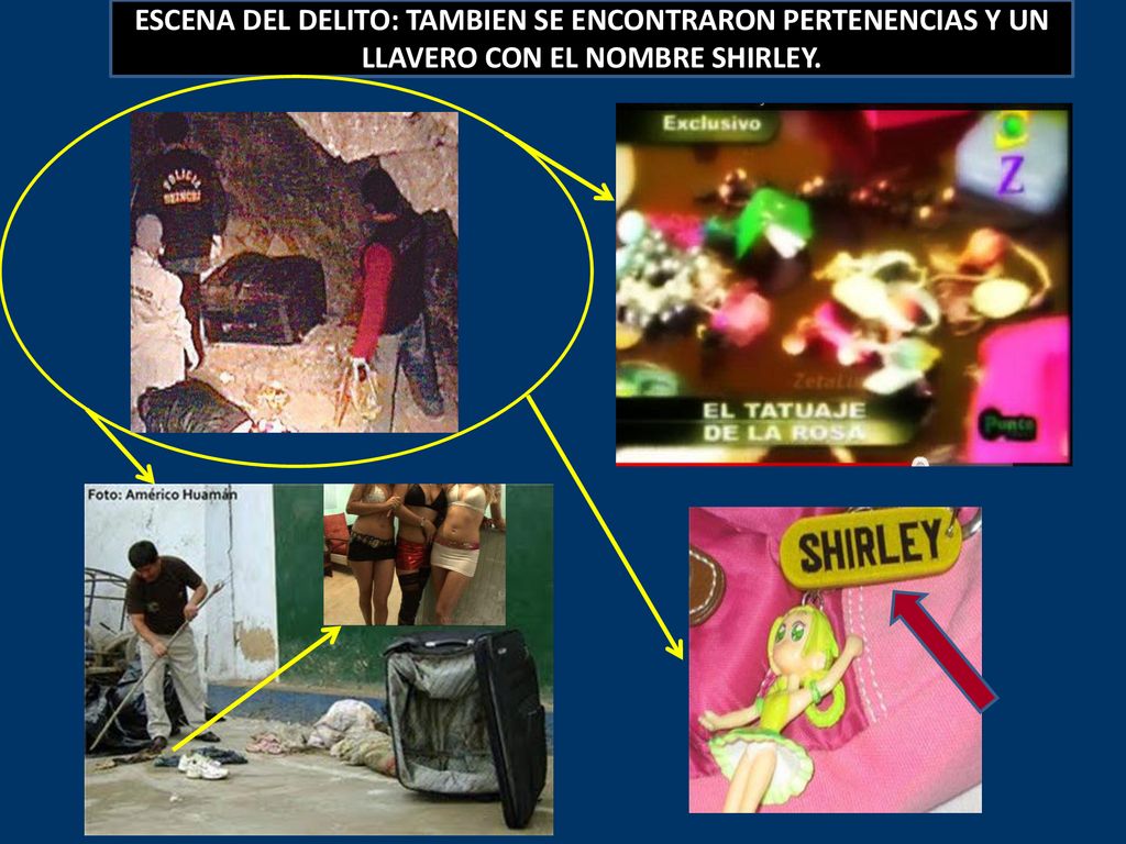 ESCENA DEL DELITO: TAMBIEN SE ENCONTRARON PERTENENCIAS Y UN LLAVERO CON EL NOMBRE SHIRLEY.
