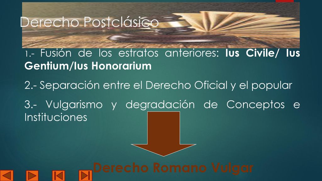 Derecho Postclásico 1.- Fusión de los estratos anteriores: Ius Civile/ Ius Gentium/Ius Honorarium.