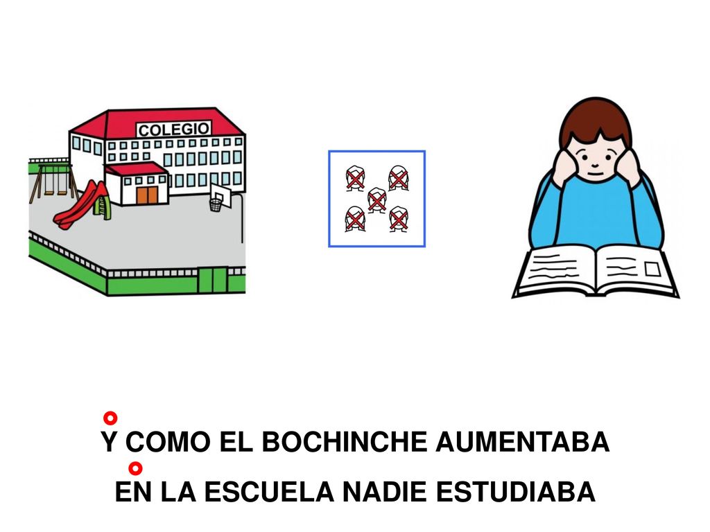 Y COMO EL BOCHINCHE AUMENTABA EN LA ESCUELA NADIE ESTUDIABA