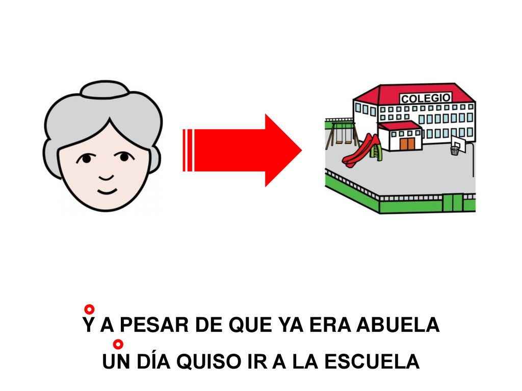 Y A PESAR DE QUE YA ERA ABUELA UN DÍA QUISO IR A LA ESCUELA