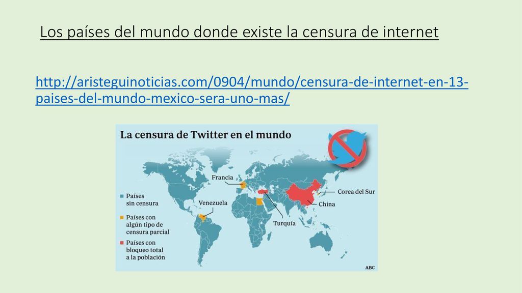 Los países del mundo donde existe la censura de internet