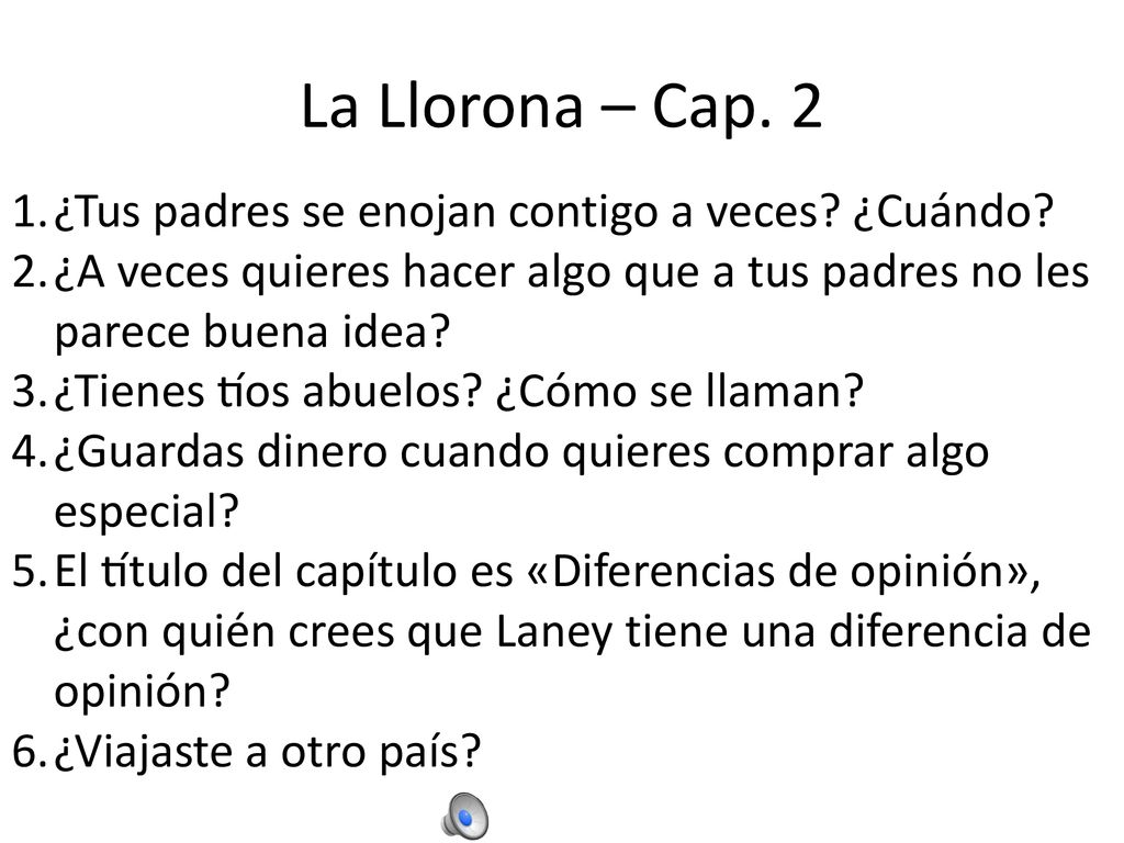 La Llorona – Cap. 2 ¿Tus padres se enojan contigo a veces ¿Cuándo