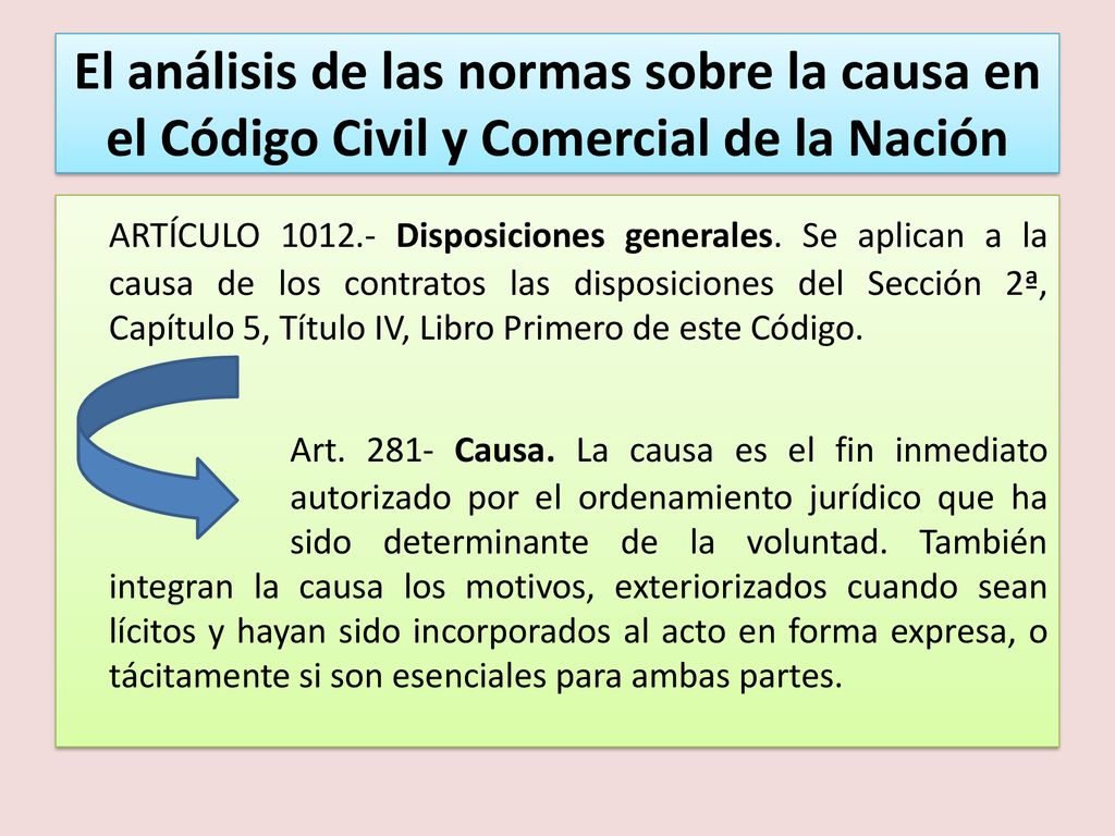 El análisis de las normas sobre la causa en el Código Civil y Comercial de la Nación