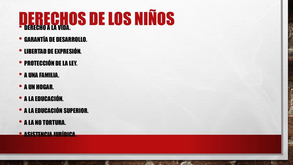 Derechos de los niños Derecho a la vida. Garantía de desarrollo.