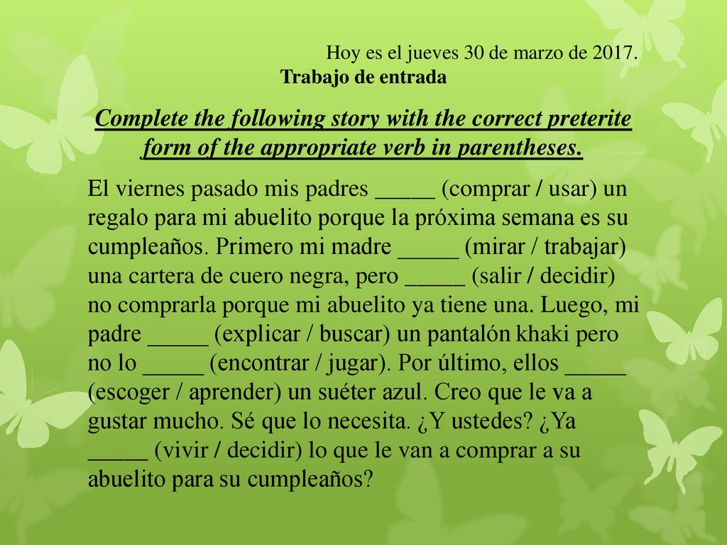 Hoy es el lunes 27 de marzo de Trabajo de entrada ppt descargar