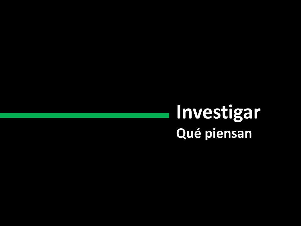 Investigar Qué piensan Qué sientan Qué creen Qué dicen Qué hacen