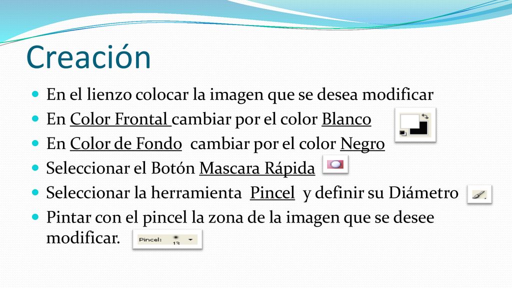 Creación En el lienzo colocar la imagen que se desea modificar
