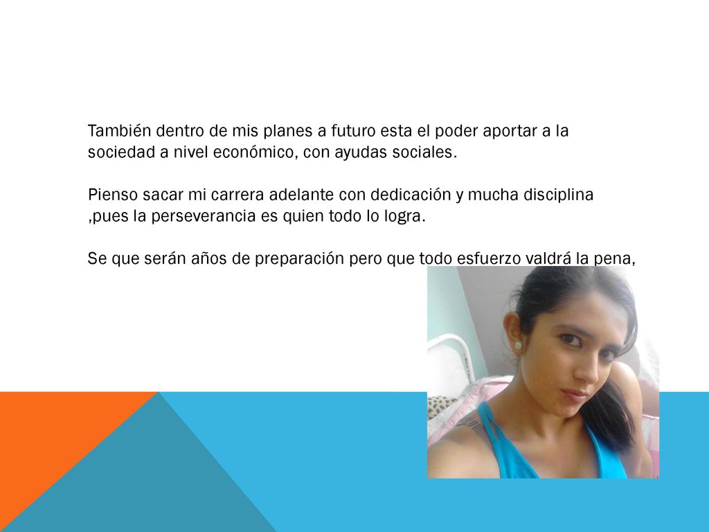 También dentro de mis planes a futuro esta el poder aportar a la sociedad a nivel económico, con ayudas sociales.