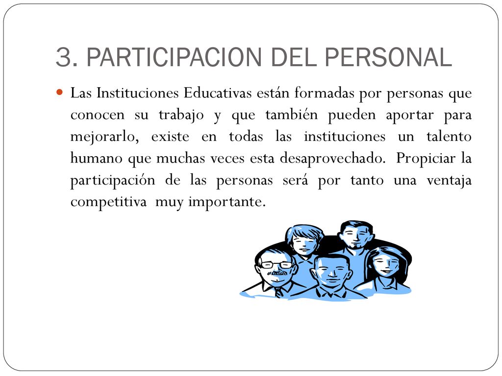 3. PARTICIPACION DEL PERSONAL