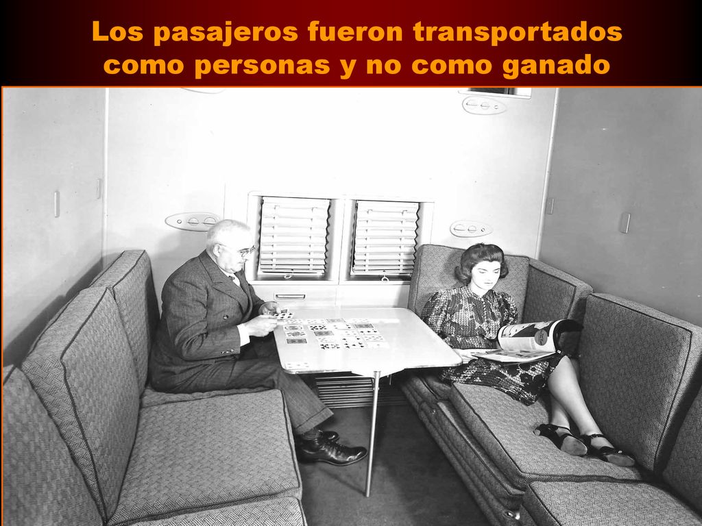 Los pasajeros fueron transportados como personas y no como ganado