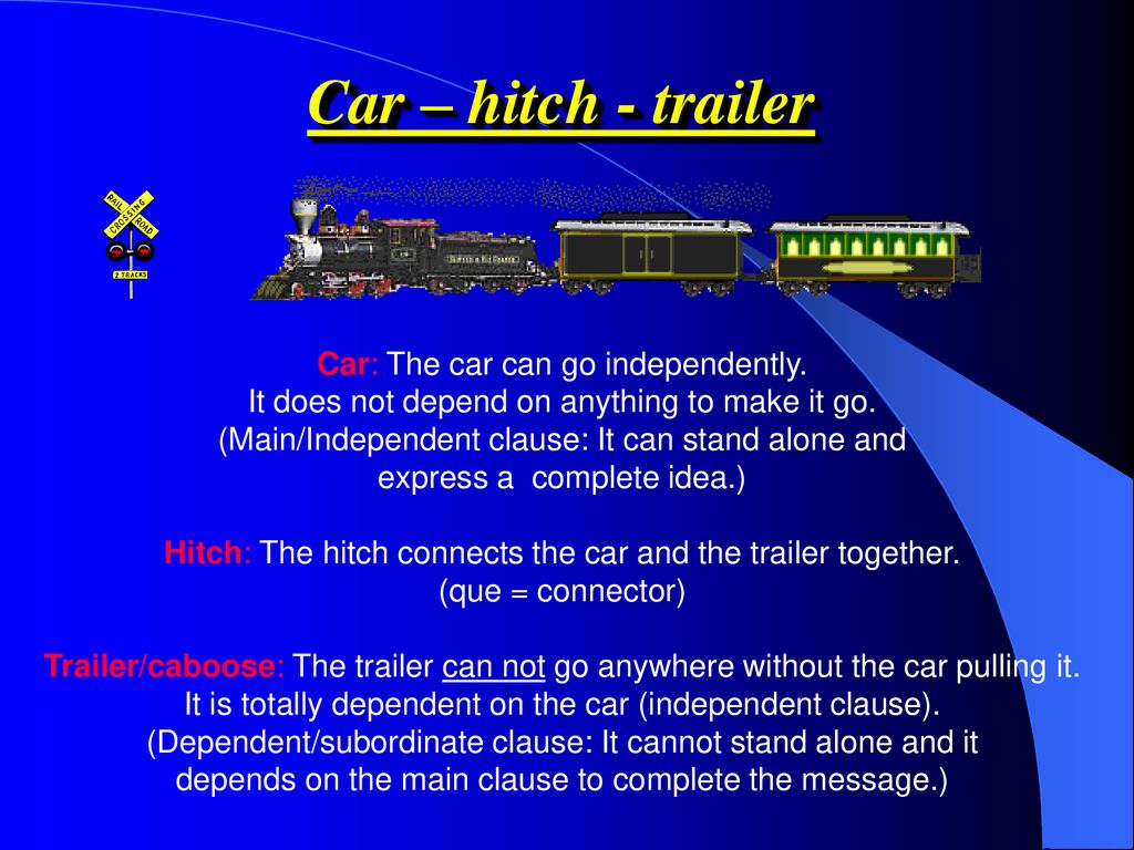 Car – hitch - trailer Car: The car can go independently.