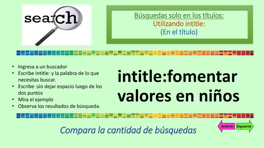Búsquedas solo en los títulos: Utilizando intitle: (En el título)