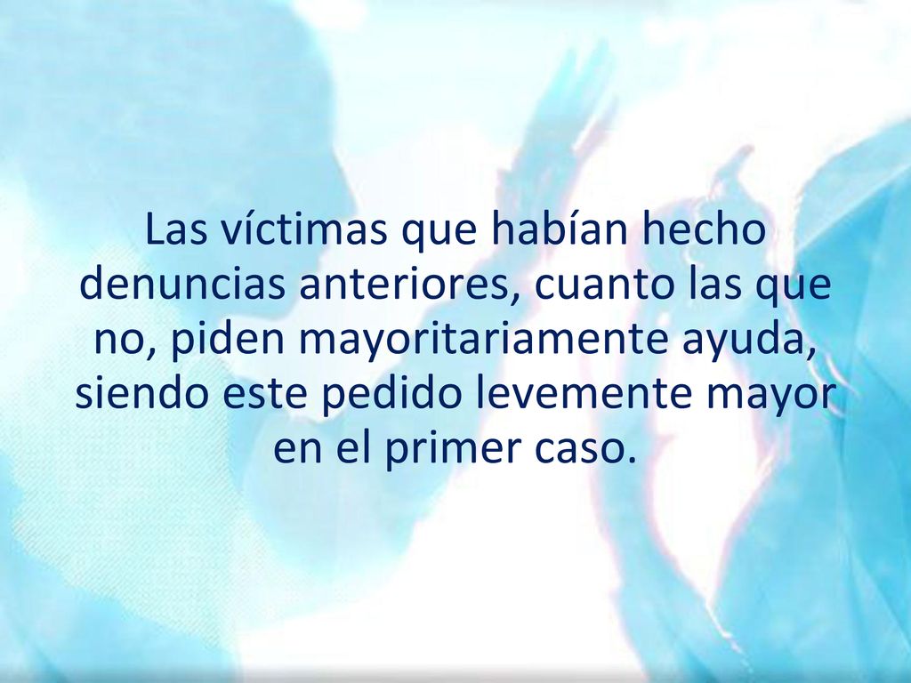 Las víctimas que habían hecho denuncias anteriores, cuanto las que no, piden mayoritariamente ayuda, siendo este pedido levemente mayor en el primer caso.