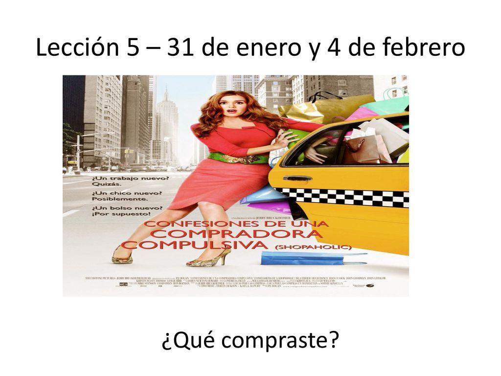 Lección 5 – 31 de enero y 4 de febrero
