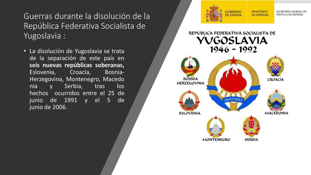 Guerras durante la disolución de la República Federativa Socialista de Yugoslavia :