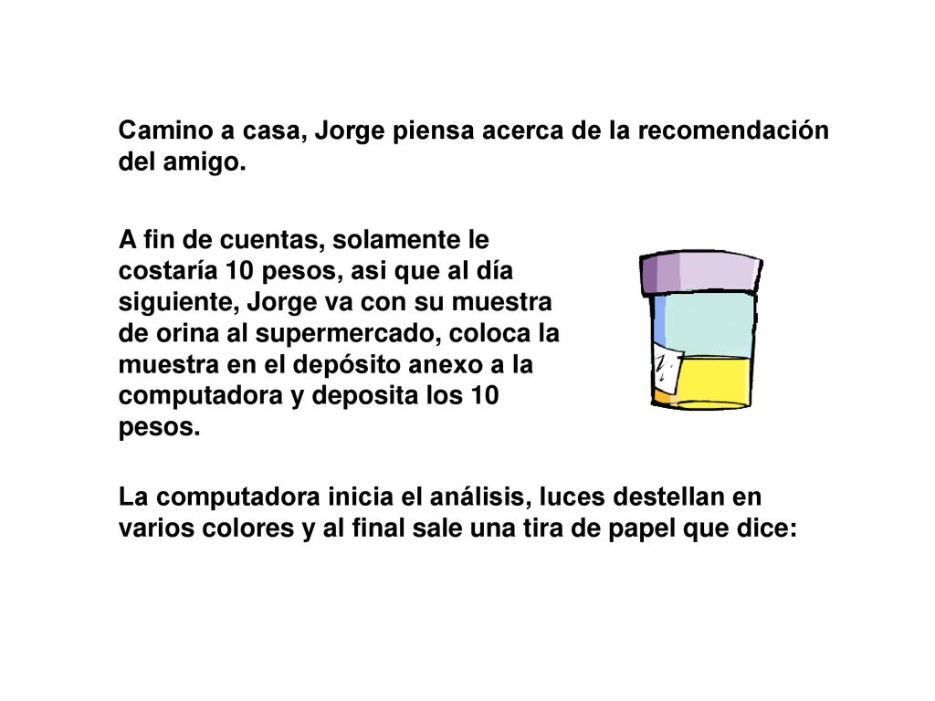 Camino a casa, Jorge piensa acerca de la recomendación del amigo.