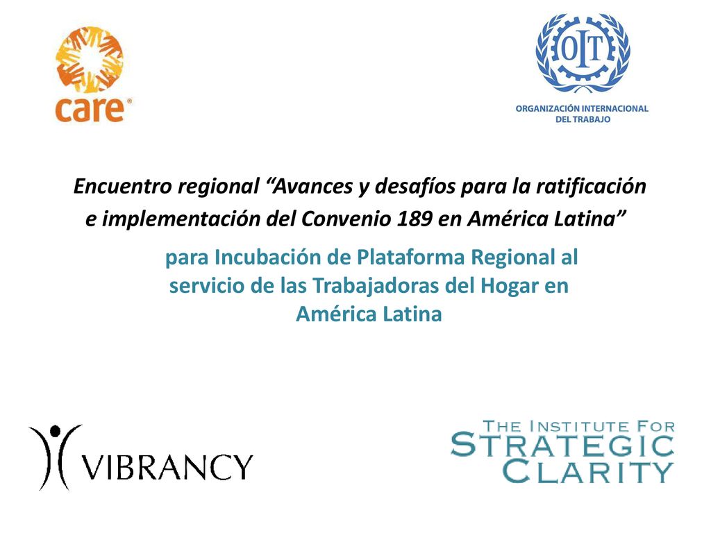 Encuentro regional Avances y desafíos para la ratificación e implementación del Convenio 189 en América Latina