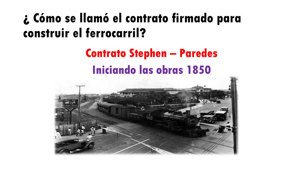 ¿ Cómo se llamó el contrato firmado para construir el ferrocarril