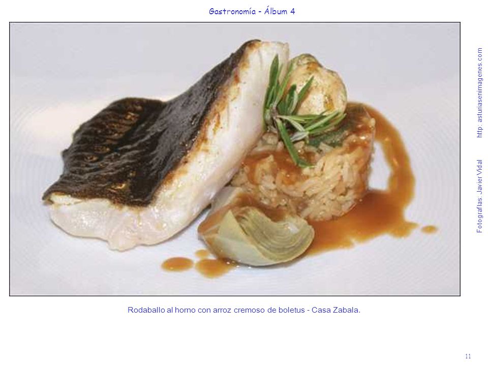 Rodaballo al horno con arroz cremoso de boletus - Casa Zabala.