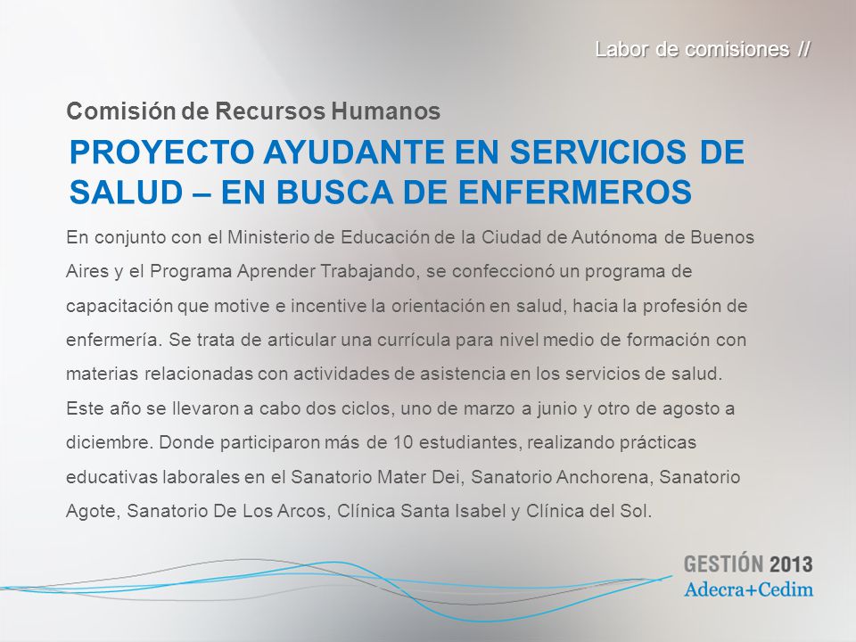 PROYECTO AYUDANTE EN SERVICIOS DE SALUD – EN BUSCA DE ENFERMEROS