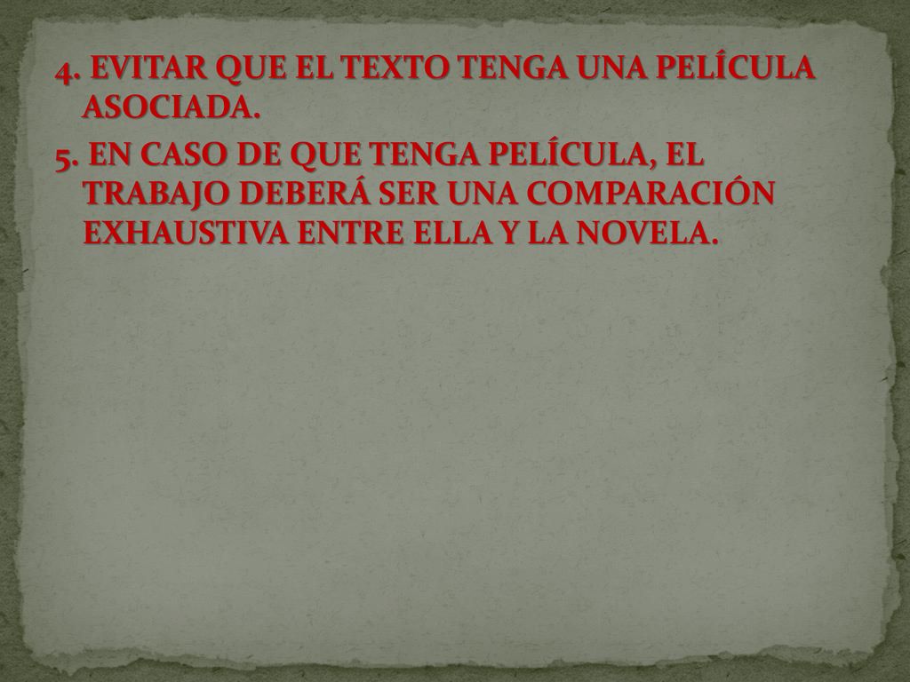 4. EVITAR QUE EL TEXTO TENGA UNA PELÍCULA ASOCIADA. 5