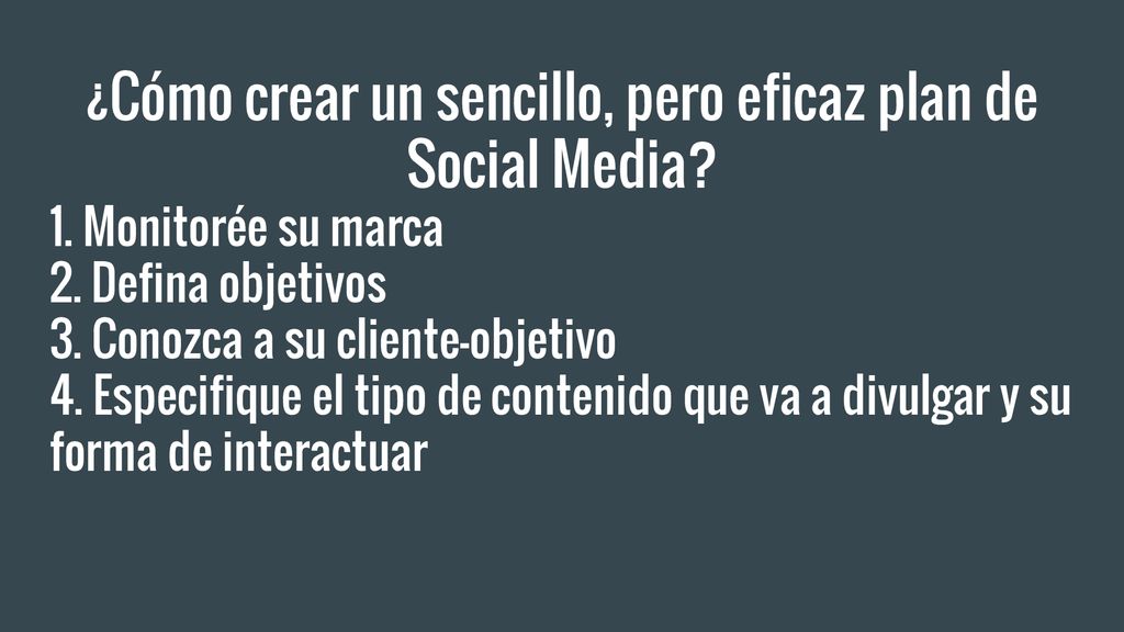¿Cómo crear un sencillo, pero eficaz plan de Social Media
