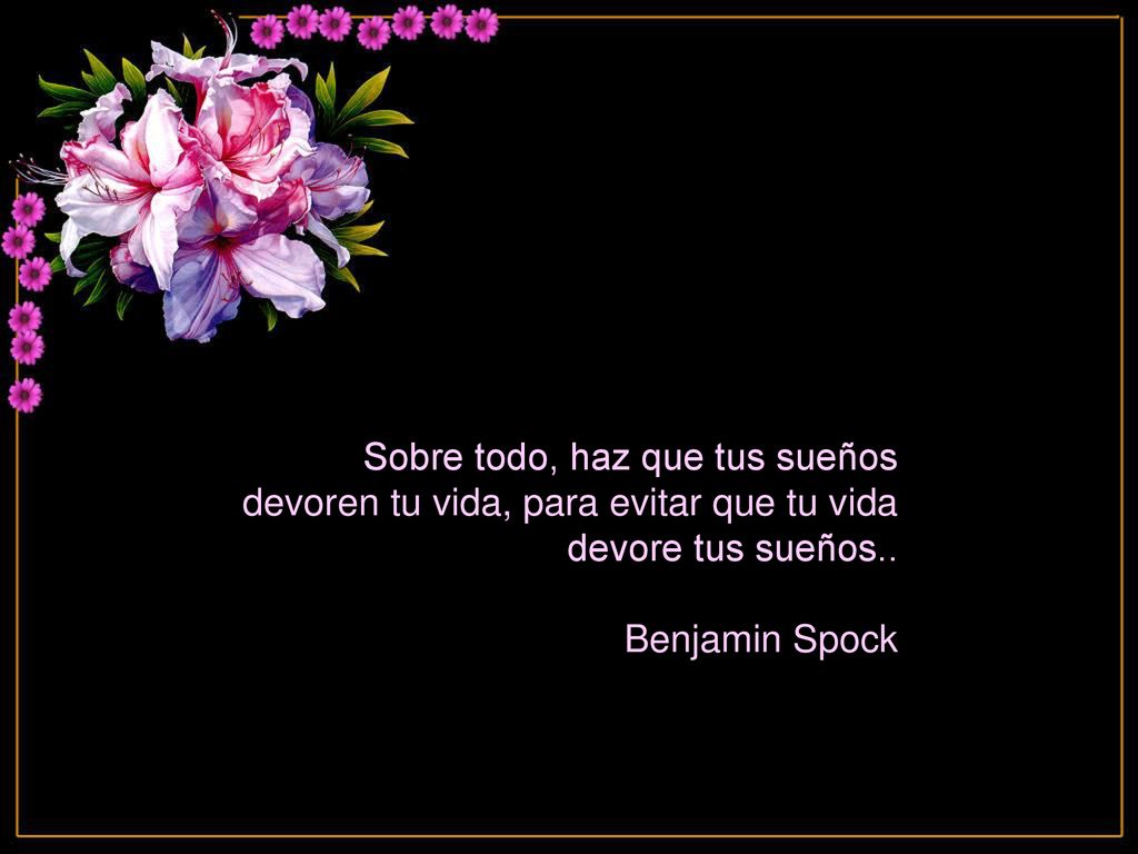 Sobre todo, haz que tus sueños devoren tu vida, para evitar que tu vida devore tus sueños..