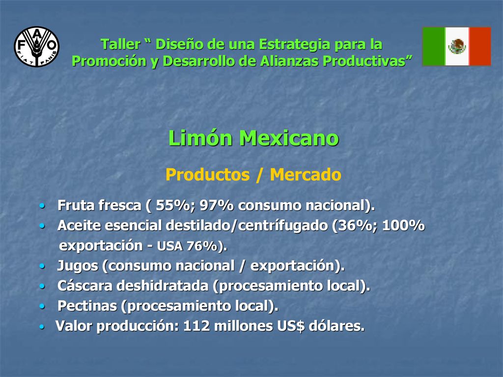Limón Mexicano Productos / Mercado