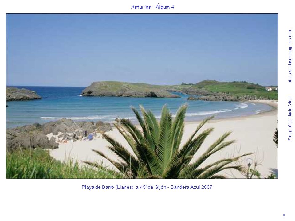 Playa de Barro (Llanes), a 45 de Gijón - Bandera Azul 2007.