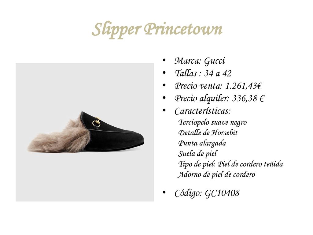 Slipper Princetown Marca: Gucci Tallas : 34 a 42