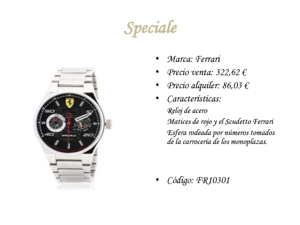 Speciale Marca: Ferrari Precio venta: 322,62 €