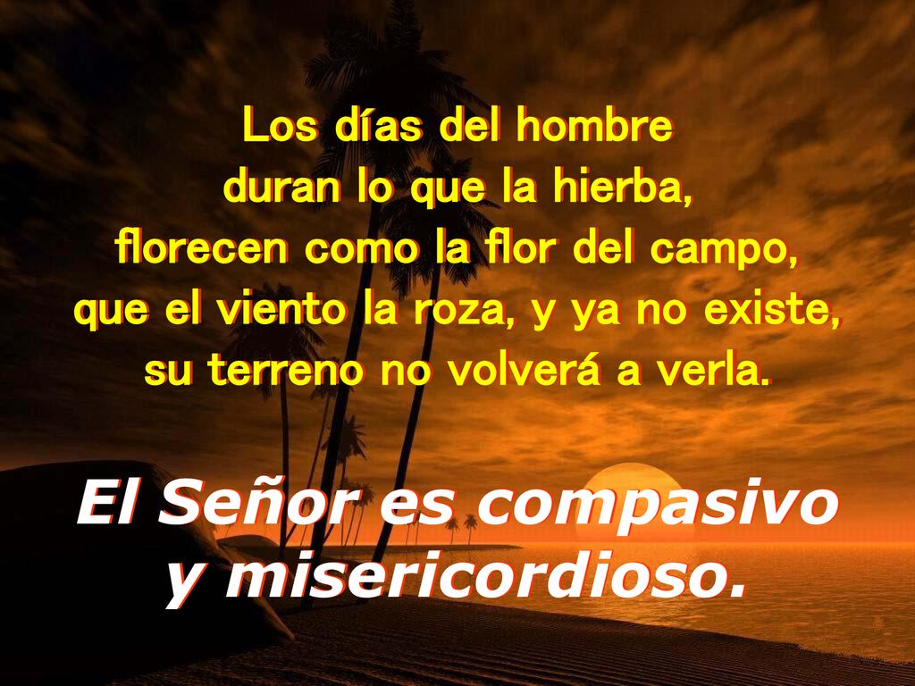 El Señor es compasivo y misericordioso.