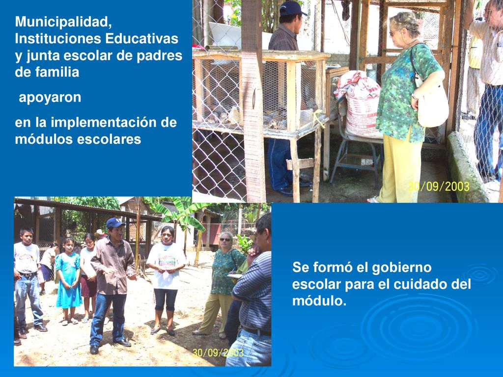 Municipalidad, Instituciones Educativas y junta escolar de padres de familia
