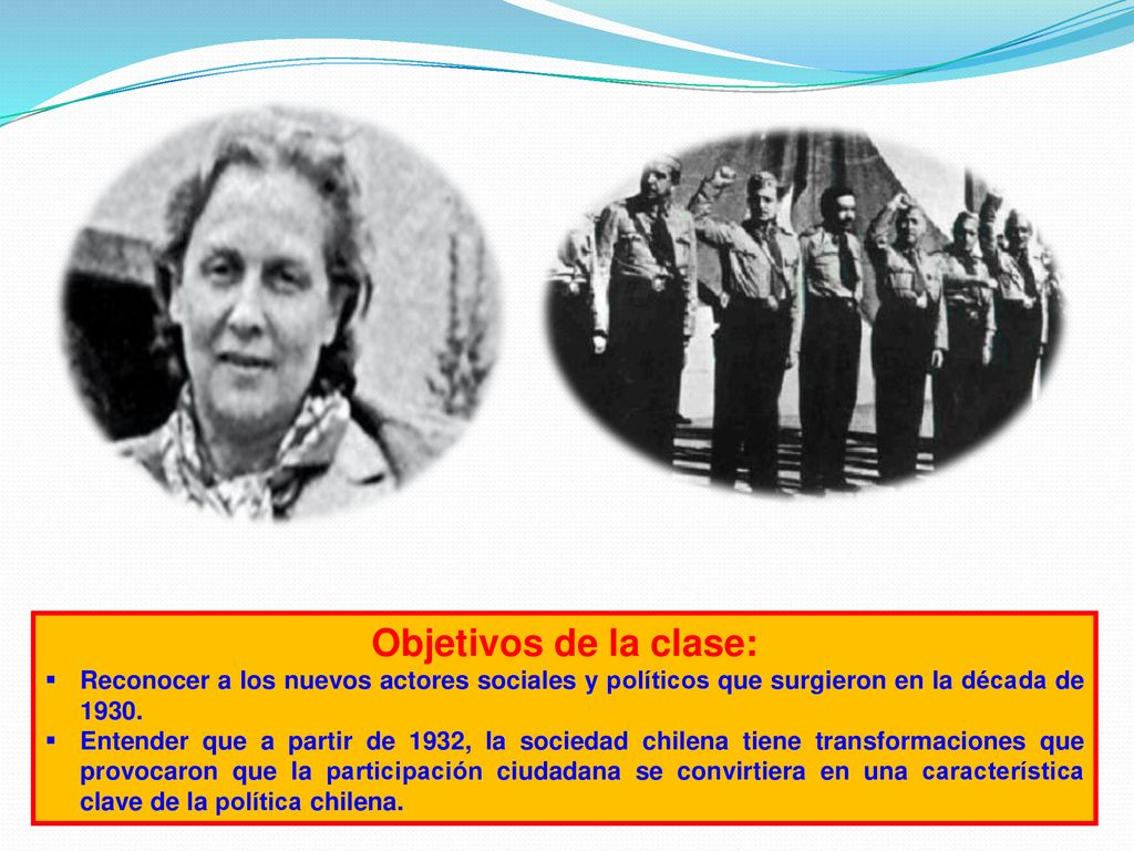 Objetivos de la clase: Reconocer a los nuevos actores sociales y políticos que surgieron en la década de