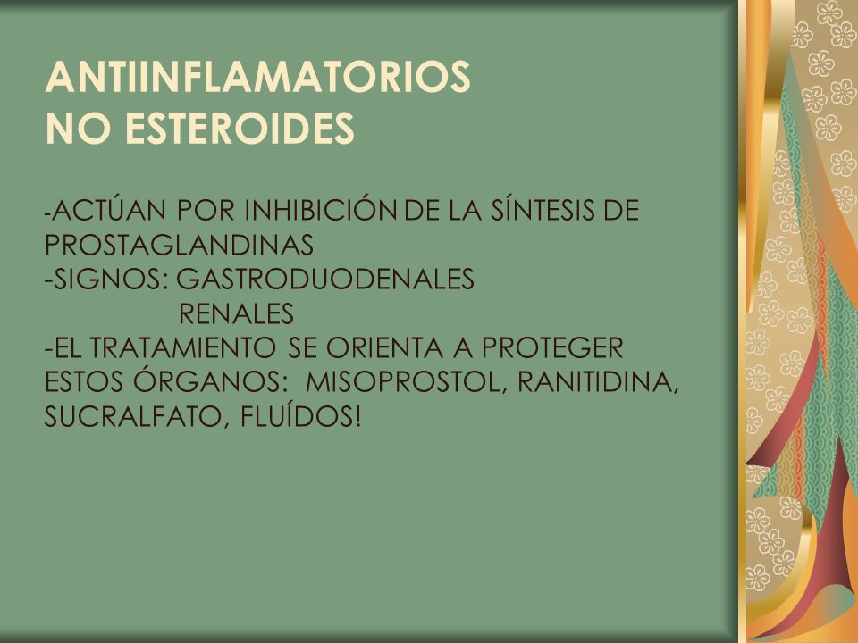 ANTIINFLAMATORIOS NO ESTEROIDES PROSTAGLANDINAS