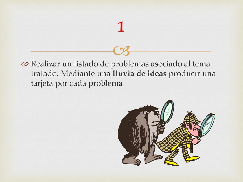 1 Realizar un listado de problemas asociado al tema tratado.