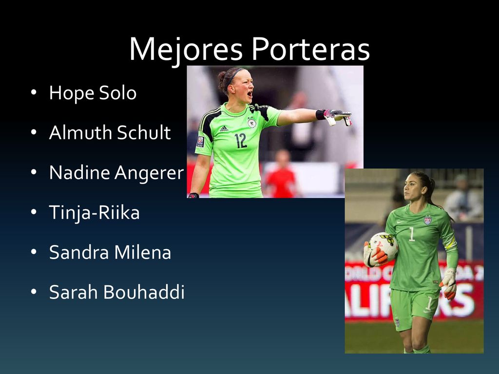 Mejores Porteras Hope Solo Almuth Schult Nadine Angerer Tinja-Riika
