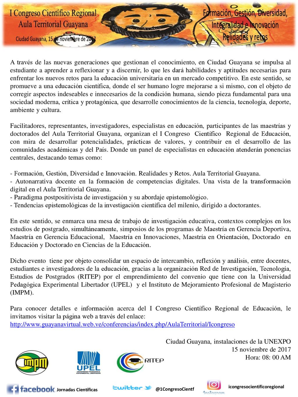 Ciudad Guayana, instalaciones de la UNEXPO 15 noviembre de 2017