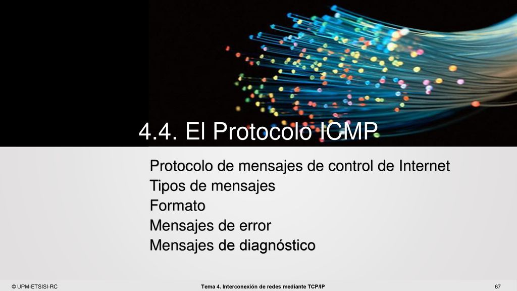 4.4. El Protocolo ICMP Protocolo de mensajes de control de Internet