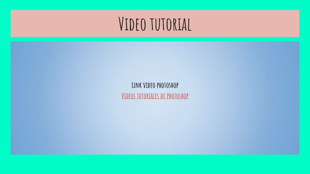 Link video photoshop Videos tutoriales de photoshop