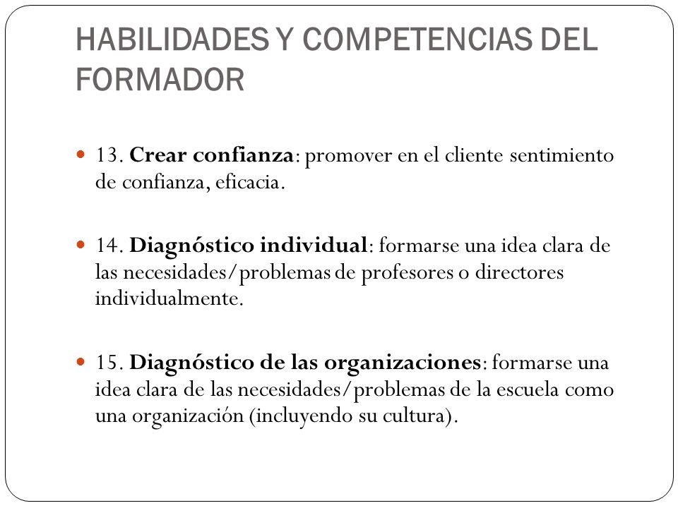HABILIDADES Y COMPETENCIAS DEL FORMADOR