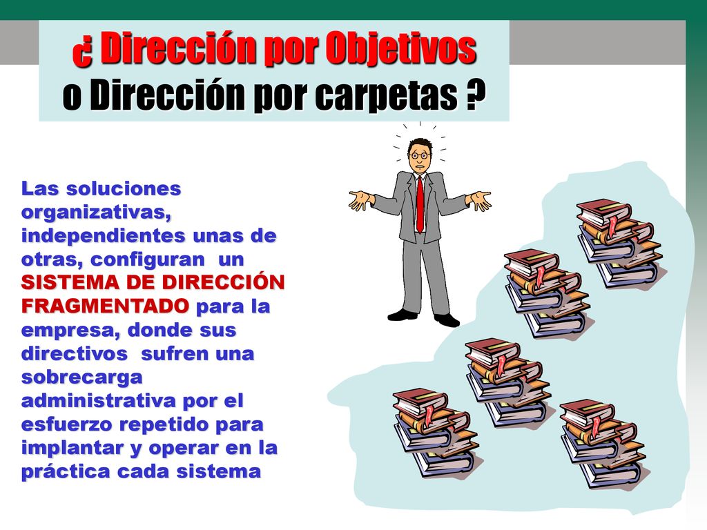 ¿ Dirección por Objetivos o Dirección por carpetas