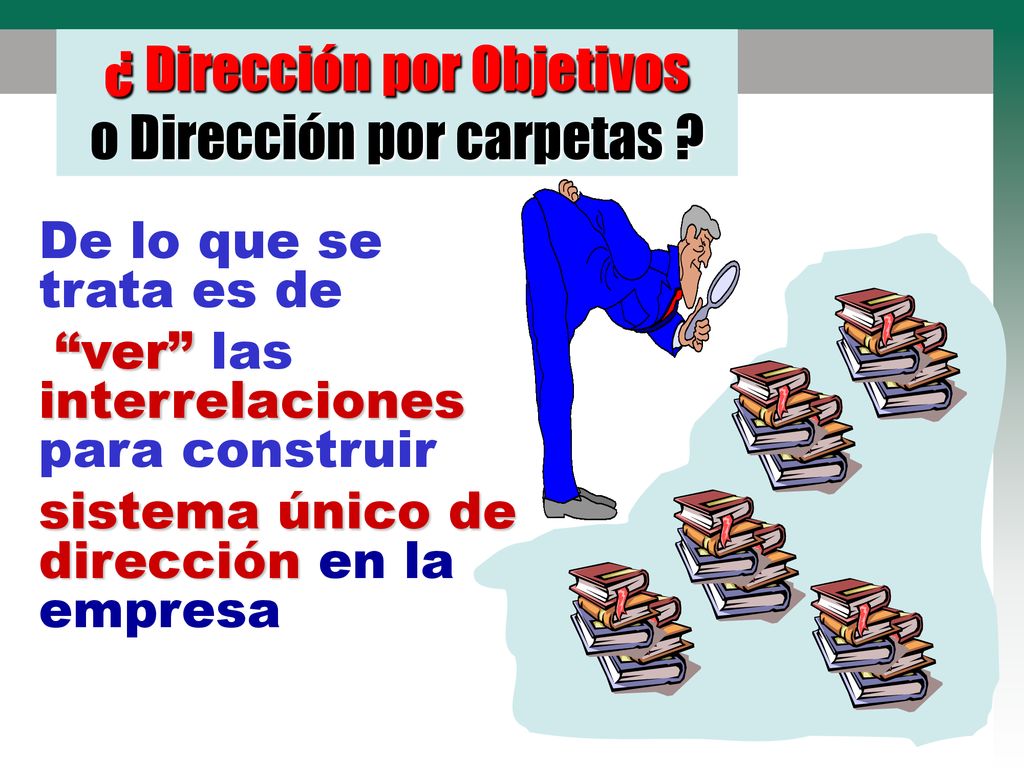 ¿ Dirección por Objetivos o Dirección por carpetas