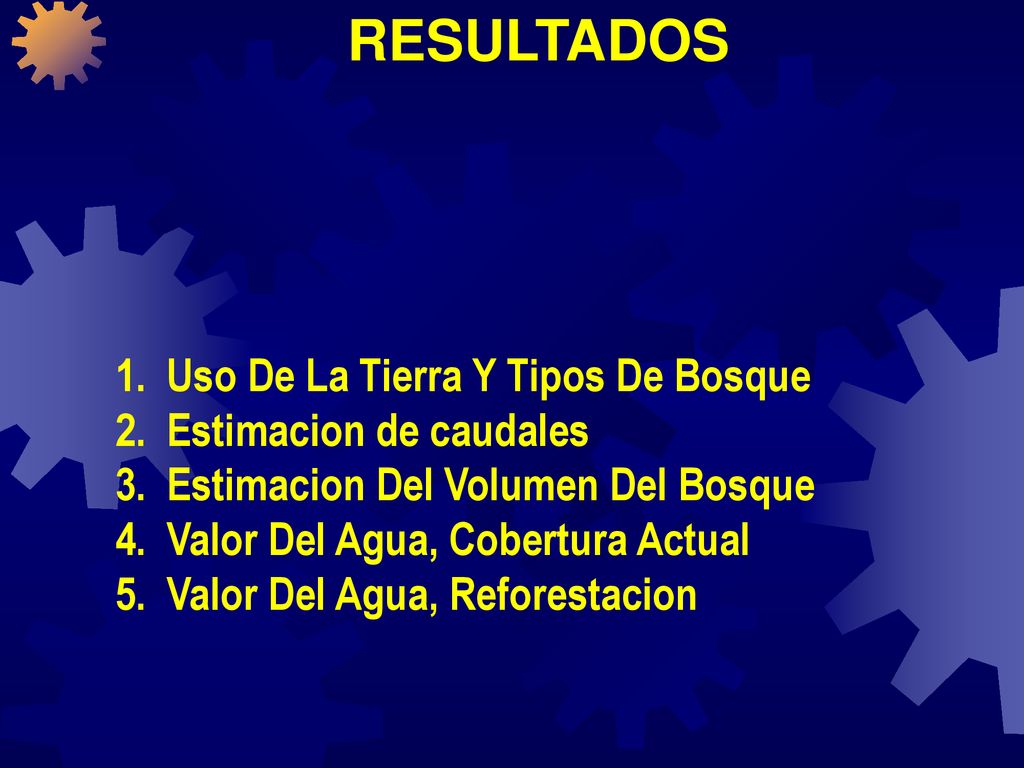 RESULTADOS Uso De La Tierra Y Tipos De Bosque Estimacion de caudales